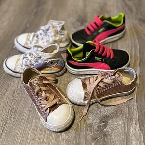 Toddler Girls Size 7 Shoes Lot | Converse and Puma